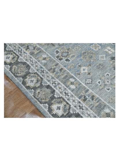 Limited DERBY DE-153 SKY BLUE Traditional Knotted Rug
