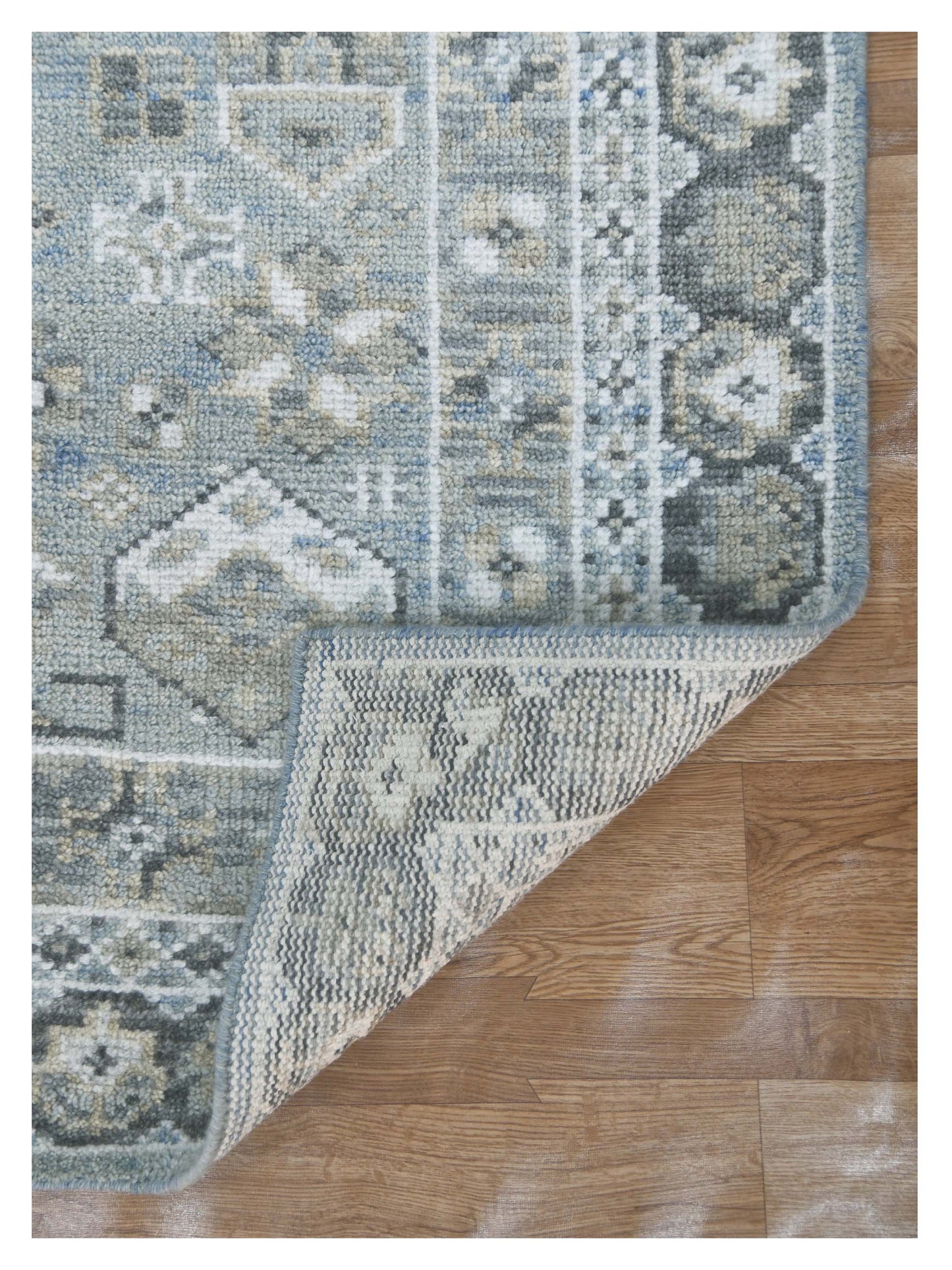 Limited DERBY DE-153 SKY BLUE Traditional Knotted Rug