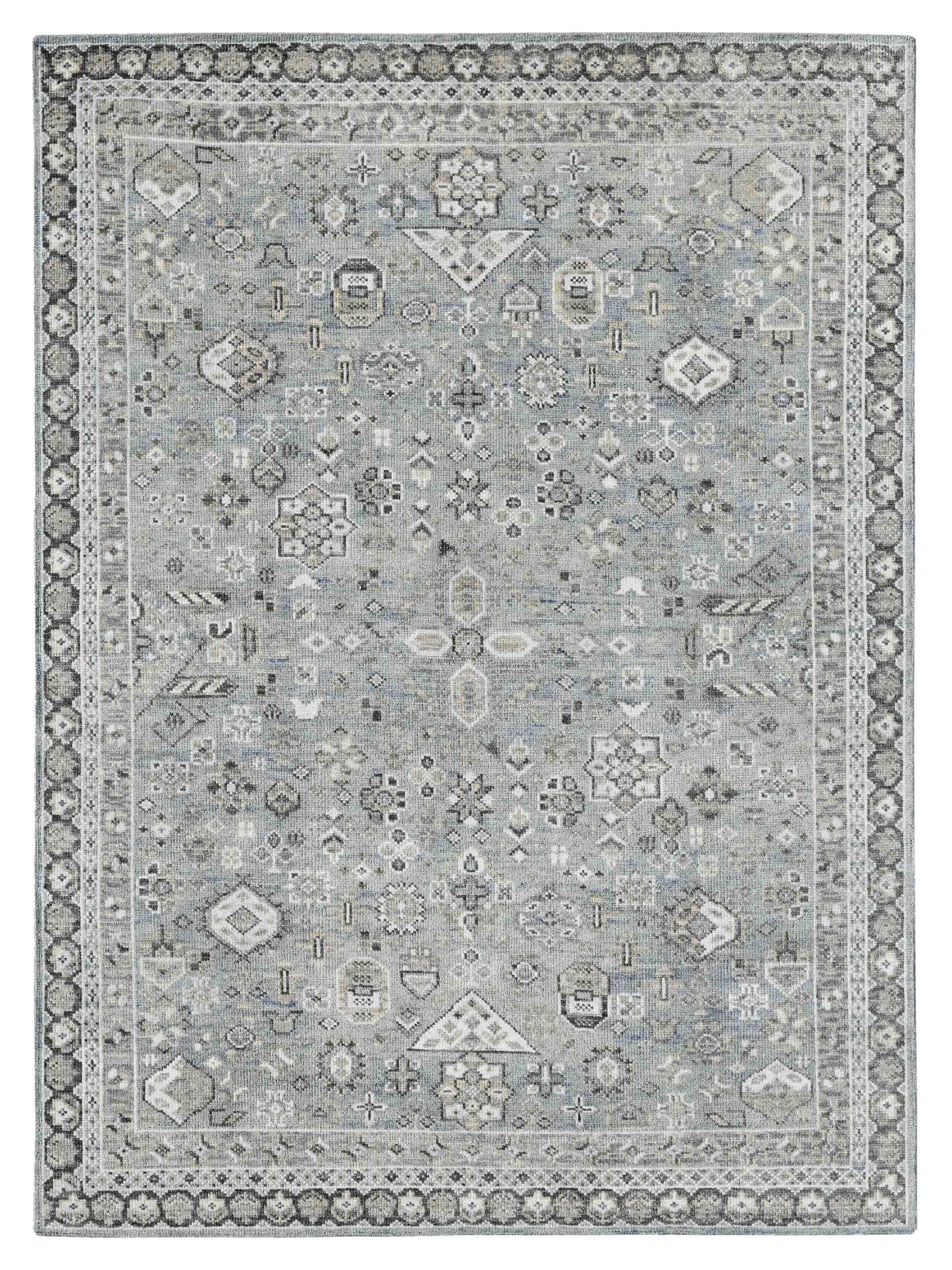 Limited DERBY DE-153 SKY BLUE Traditional Knotted Rug