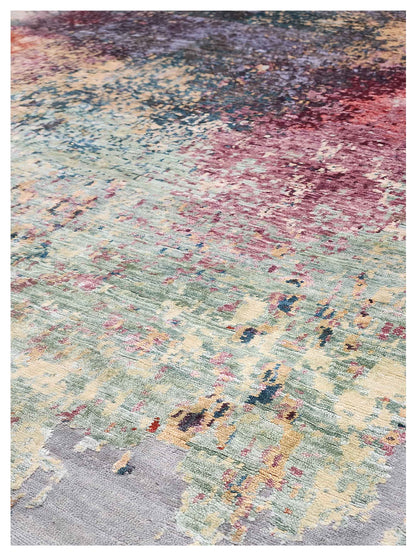 Artisan Dakota  Grey Multi Transitional Knotted Rug