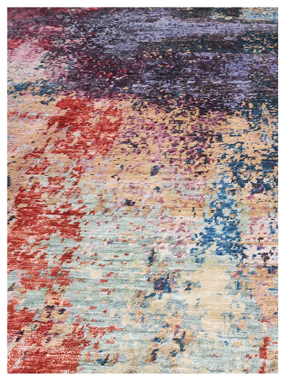 Artisan Dakota  Grey Multi Transitional Knotted Rug