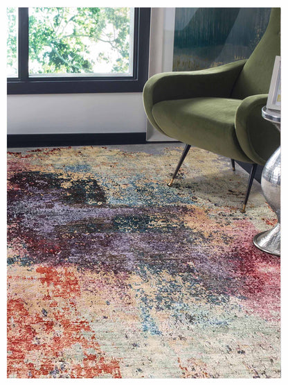 Artisan Dakota  Grey Multi Transitional Knotted Rug