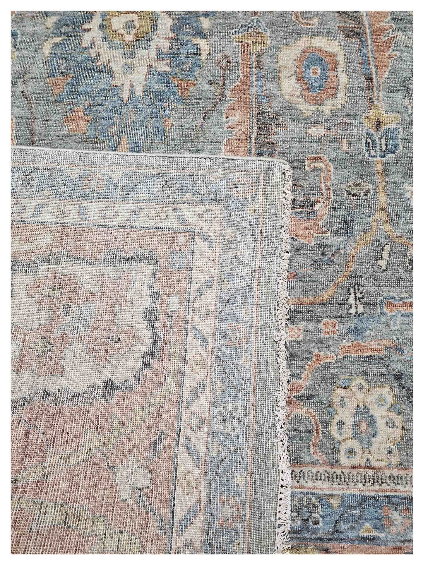 Artisan Crown  Slate Rust Traditional Knotted Rug