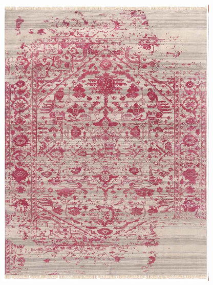Limited DALBY DA - 722 White Ivory Strawberry Transitional Knotted Rug - Rugs - Limited - Atlanta Designer Rugs