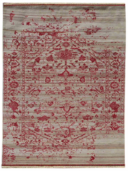 Limited DALBY DA - 721 Ivory Strawberry Transitional Knotted Rug - Rugs - Limited - Atlanta Designer Rugs