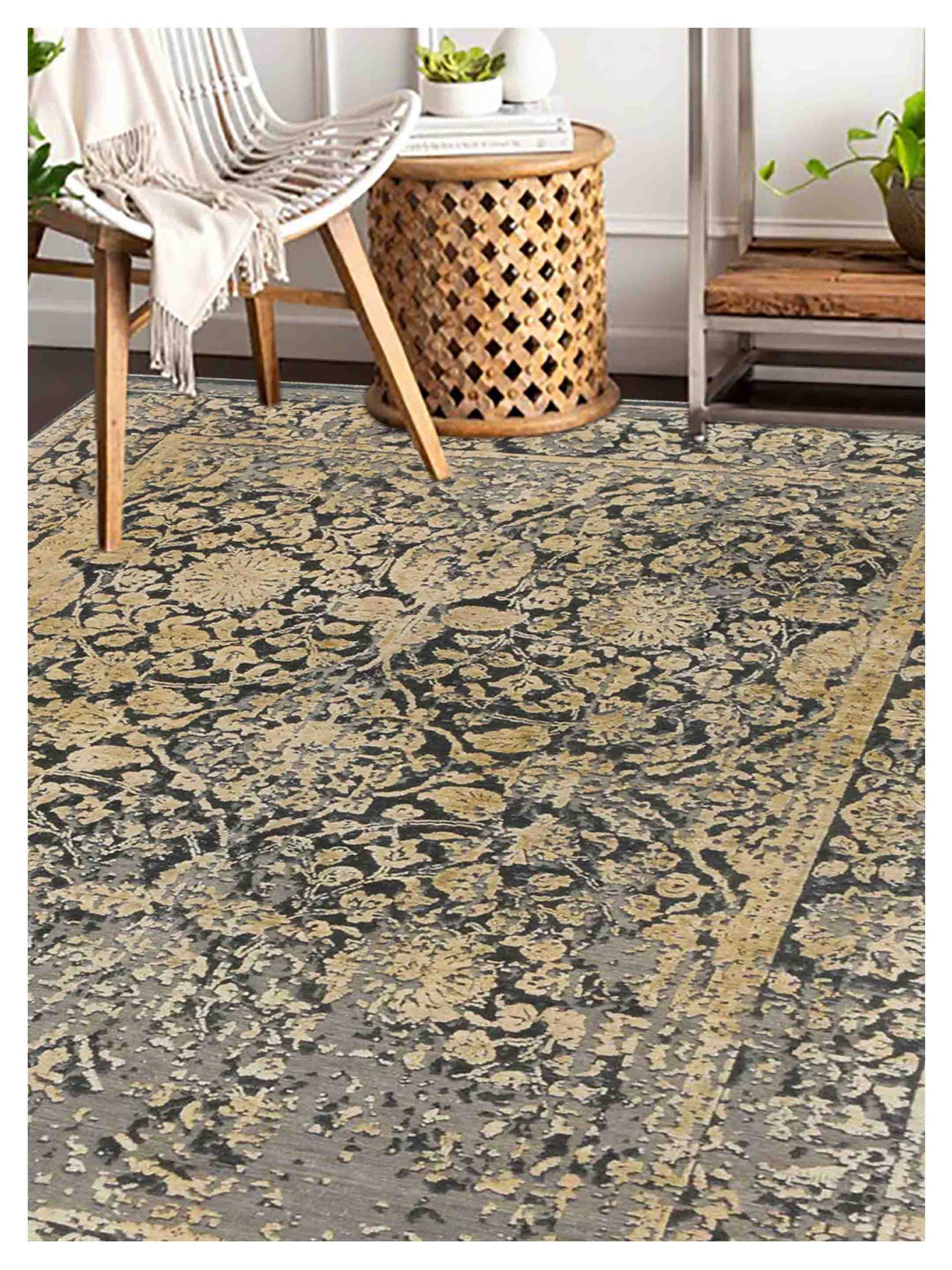 Limited DALBY DA - 725 Silver Sand Light Gold Traditional Knotted Rug - Rugs - Limited - Atlanta Designer Rugs