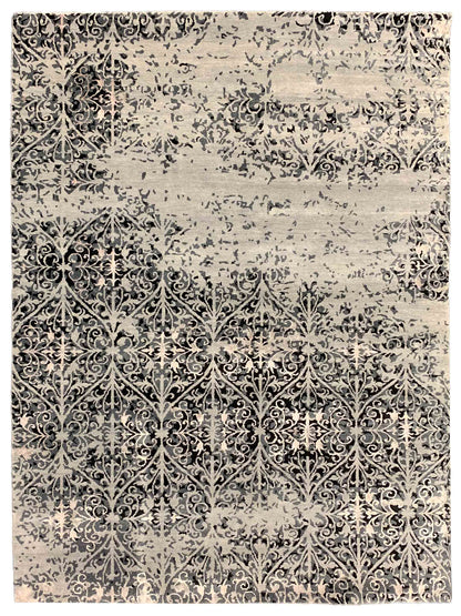 Artisan Mary Grey Contemporary Knotted Rug - Rugs - Artisan - Atlanta Designer Rugs