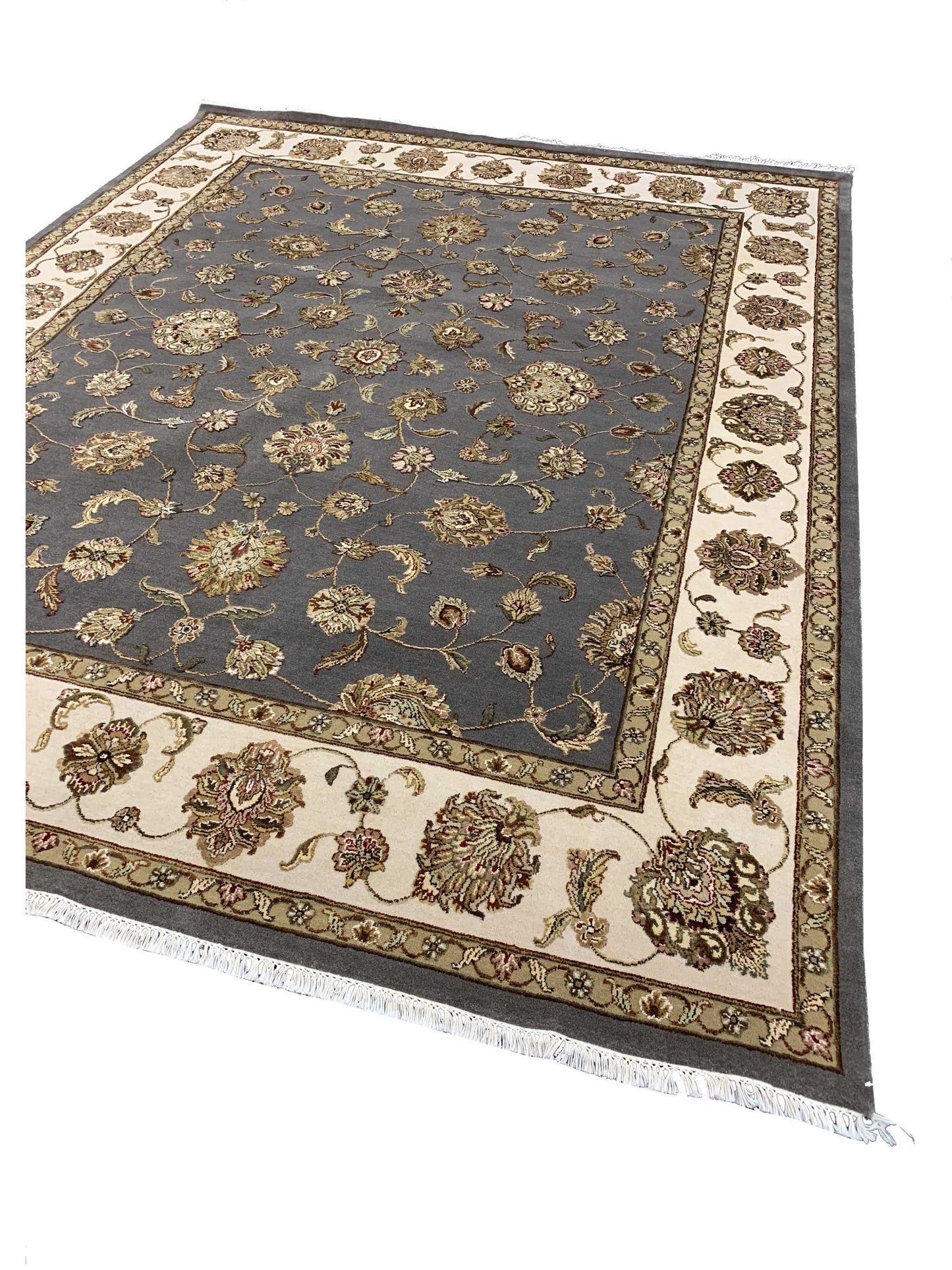 Artisan Winona  Grey Ivory Traditional Knotted Rug