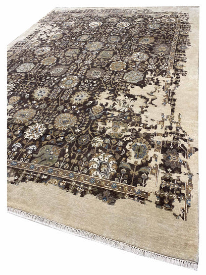 Artisan Elisabeth Brown Beige Transitional Knotted Rug - Rugs - Artisan - Atlanta Designer Rugs