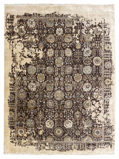 Artisan Elisabeth Brown Beige Transitional Knotted Rug - Rugs - Artisan - Atlanta Designer Rugs