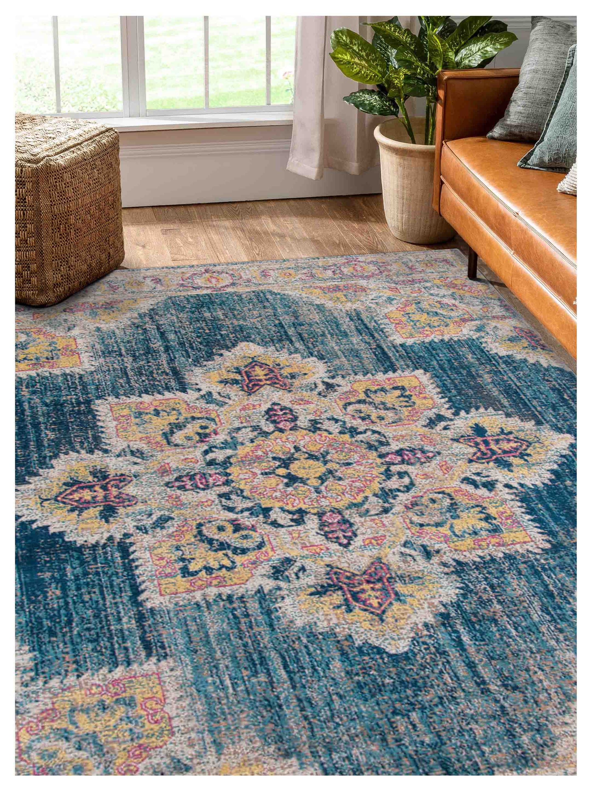 Limited Isabelle IR - 907 TURQUOISE BLUE Traditional Machinemade Rug - Rugs - Limited - Atlanta Designer Rugs