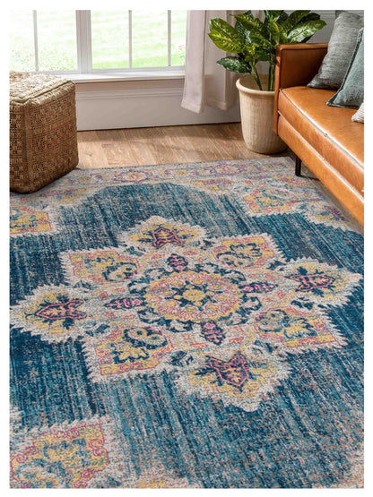 Limited Isabelle IR - 907 TURQUOISE BLUE Traditional Machinemade Rug - Rugs - Limited - Atlanta Designer Rugs
