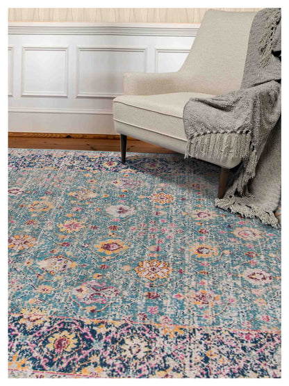 Limited Isabelle IR - 909 TURQUOISE BLUE Traditional Machinemade Rug - Rugs - Limited - Atlanta Designer Rugs