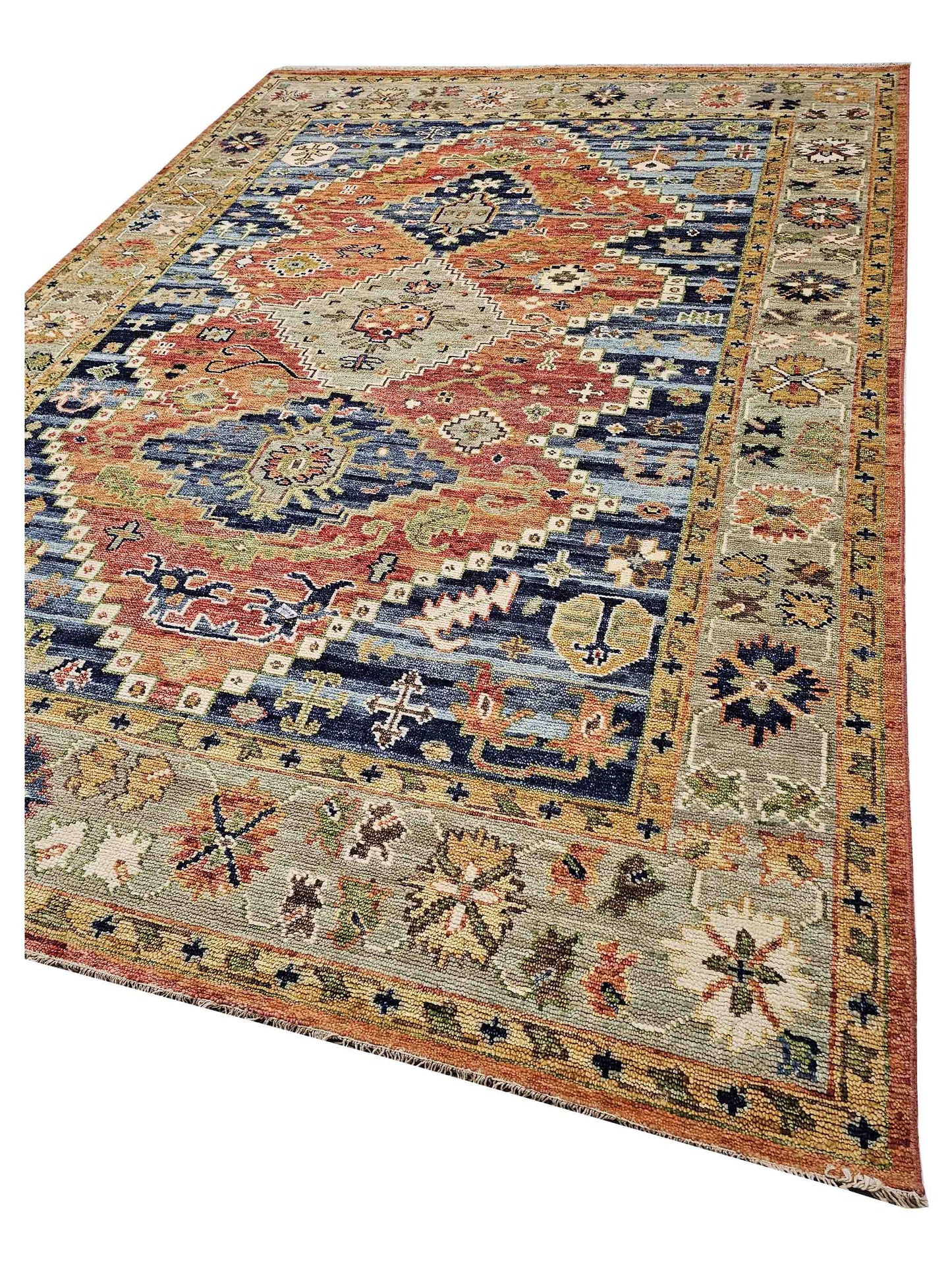Artisan Felicity  Rust Multi Transitional Knotted Rug