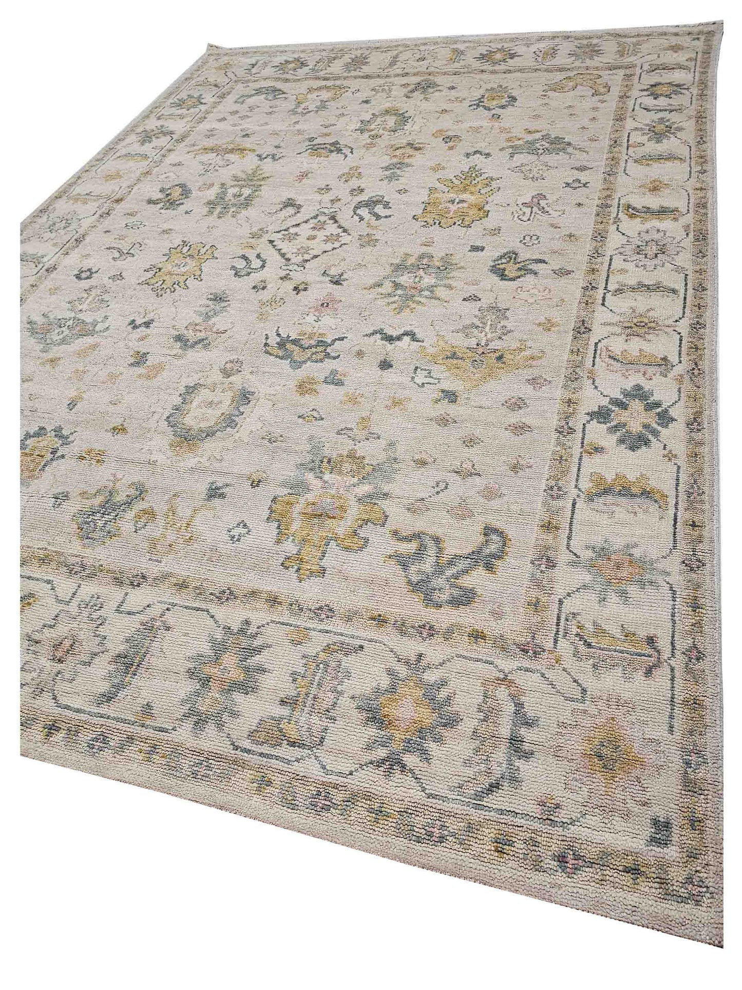 Artisan Felicity  Ivory Grey Traditional Knotted Rug