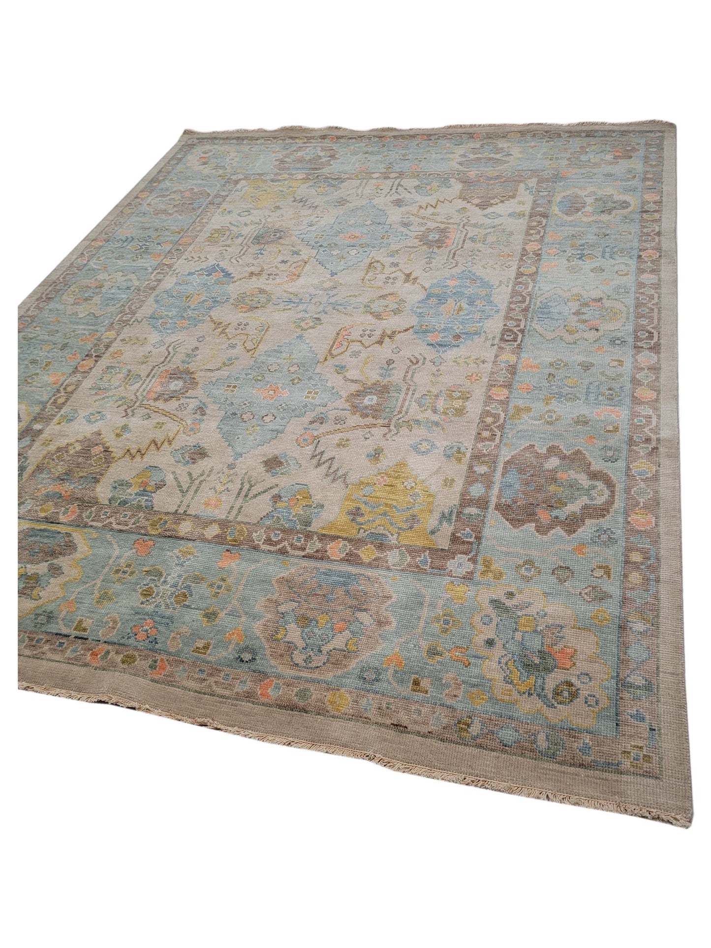 Artisan Blossom-2  Beige Grey Traditional Knotted Rug