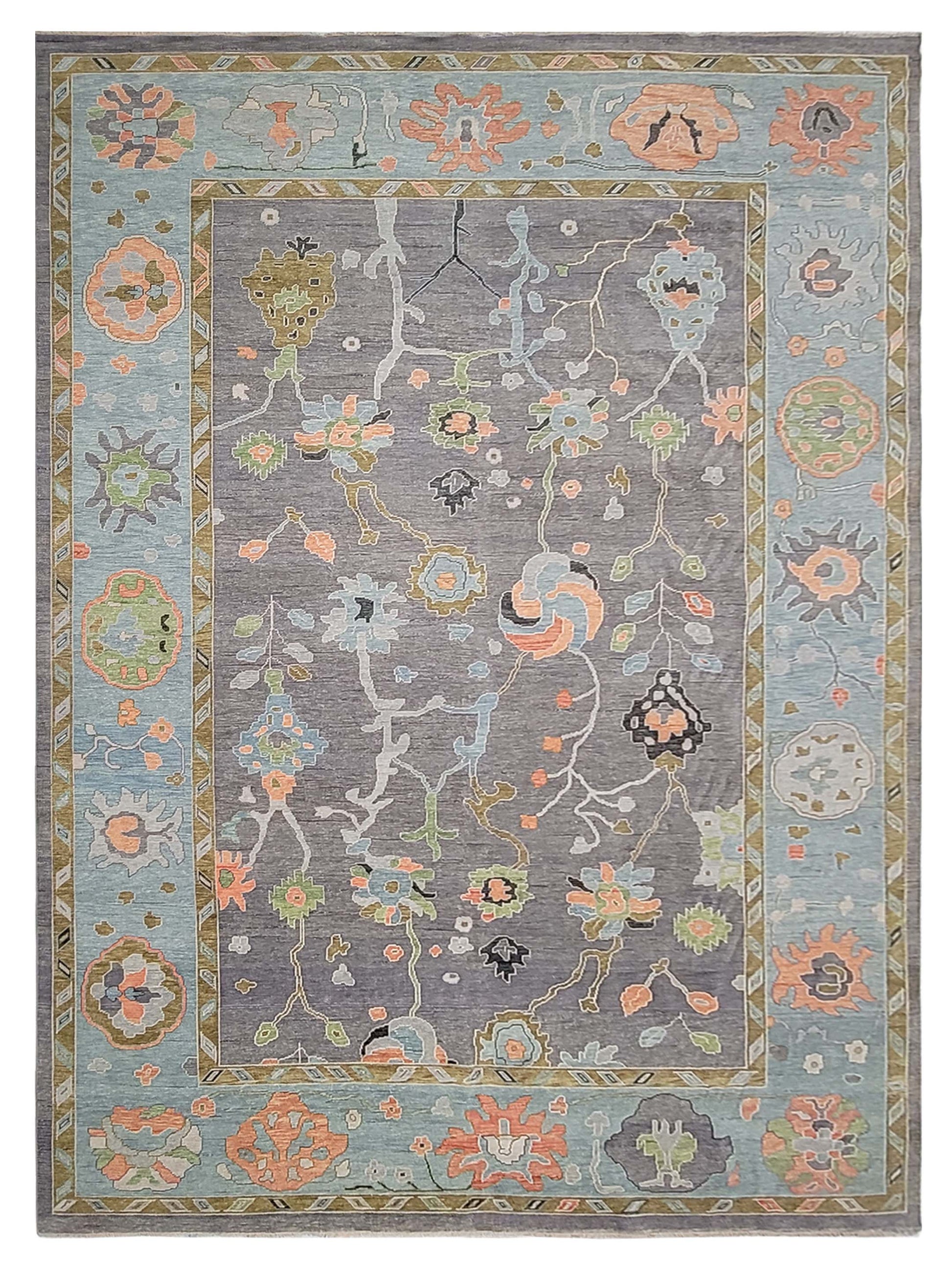 Artisan Blossom FB-536 Dk.Grey Traditional Knotted Rug