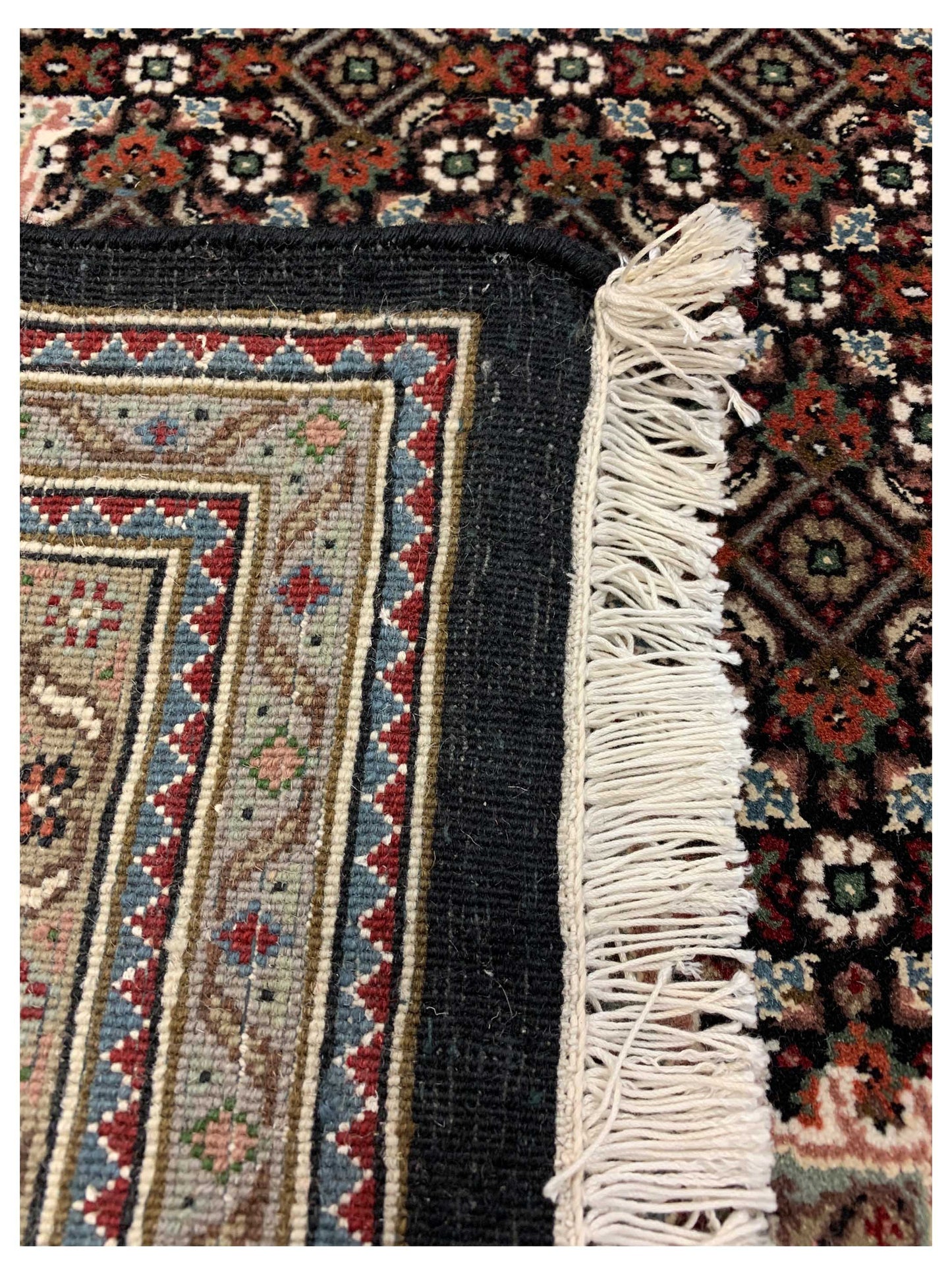 Artisan Michelle  Black Ivory Traditional Knotted Rug