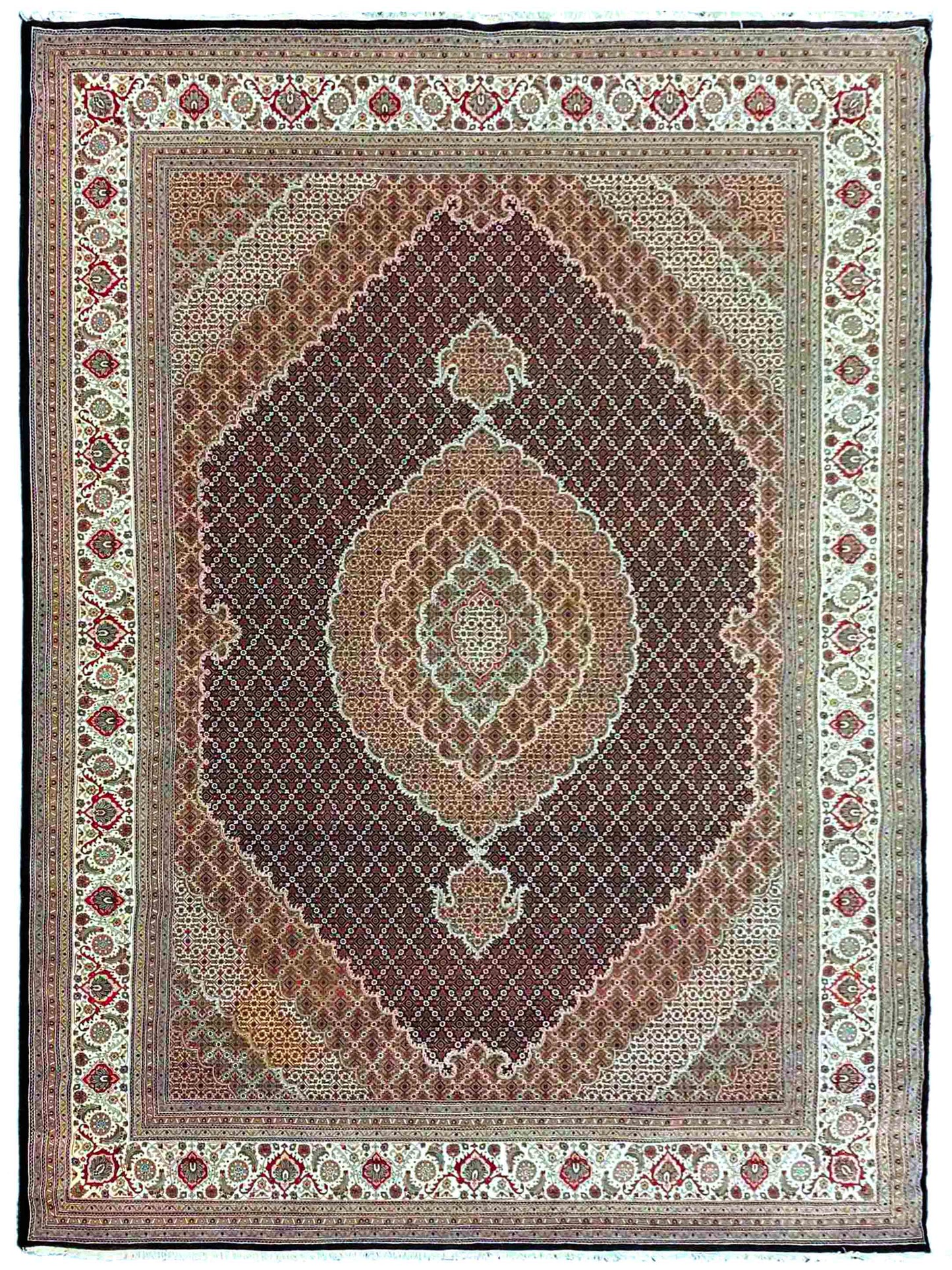 Artisan Michelle Mahi Black Traditional Knotted Rug
