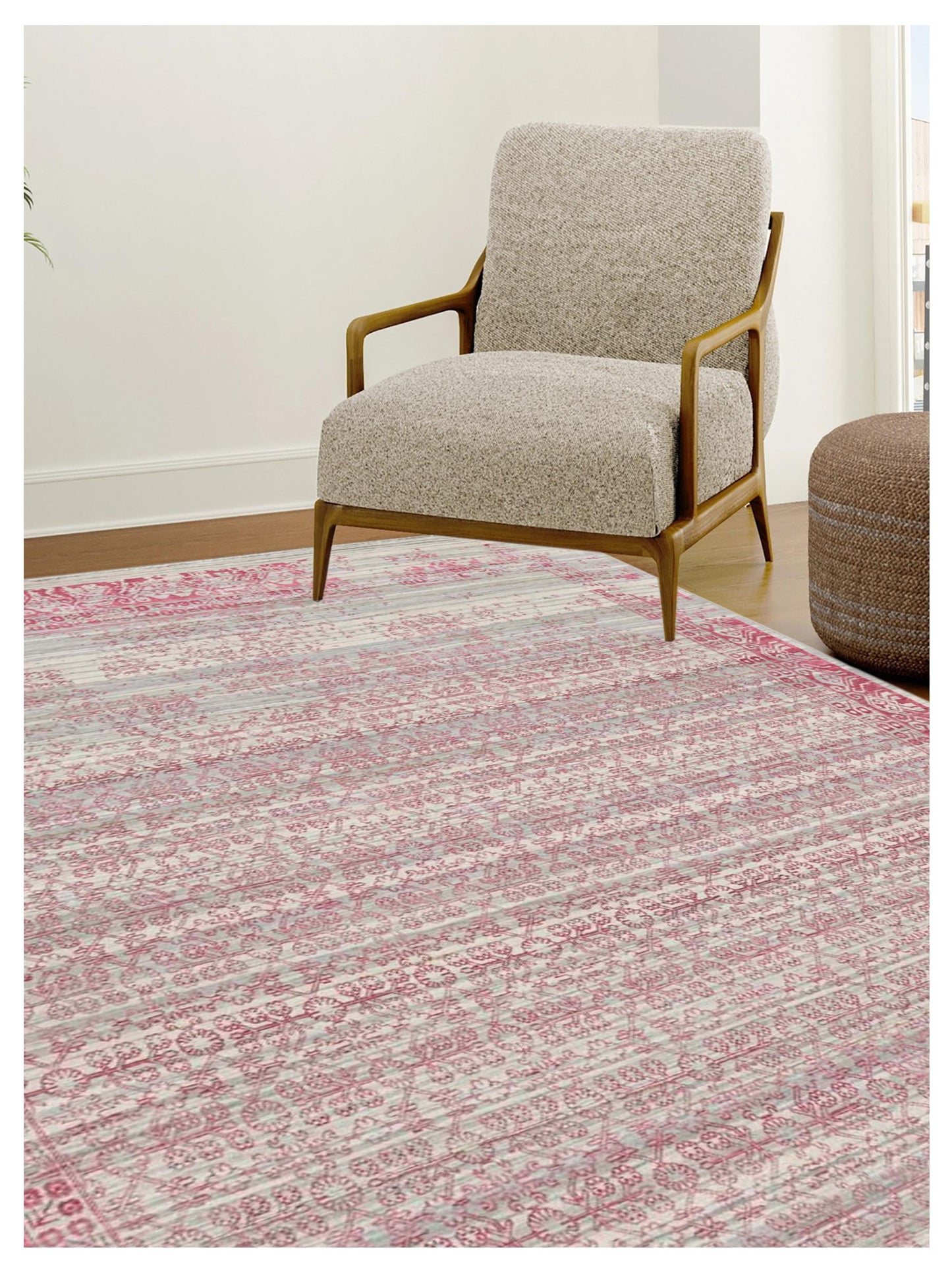 Limited PARKES PA-573 Ivory  Transitional Knotted Rug