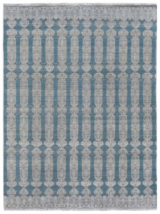 Limited PARKES PA-574 Santas Gray Transitional Knotted Rug