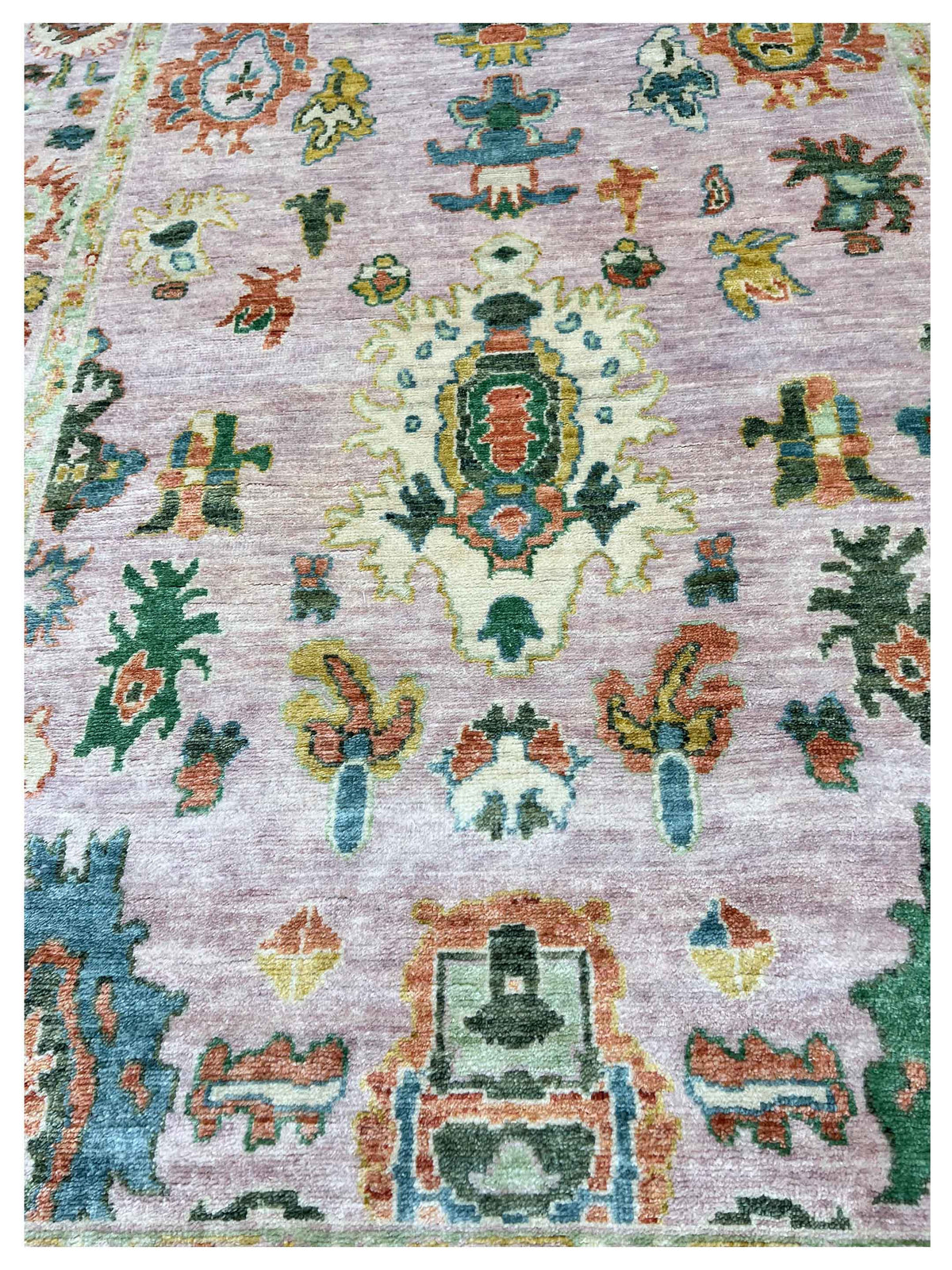 Pink Pattern Rug Traditional Artisan Freida Pink Traditional Knotted Rug – Atlanta Designer Rugs