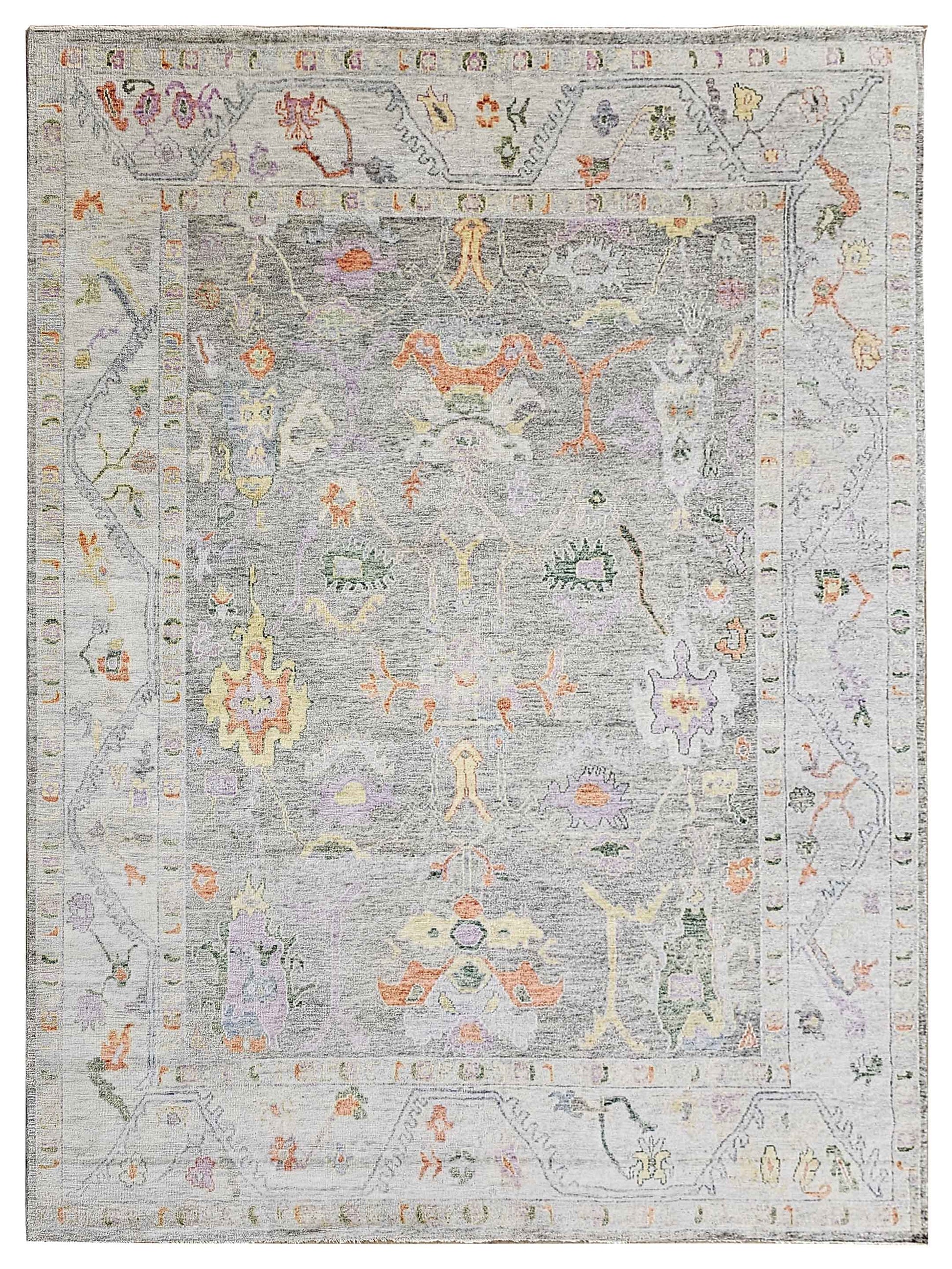 Super Freida FO-426 Grey Traditional Knotted Rug