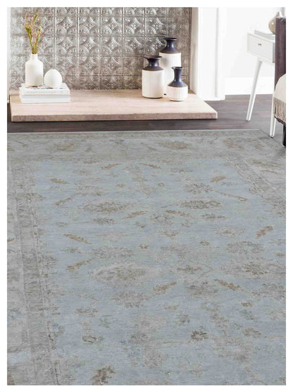 Artisan Freida Lt.Blue Ivory Traditional Knotted Rug - Rugs - Artisan - Atlanta Designer Rugs
