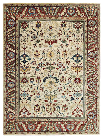 Super Gwyneth FS-576 Ivory Traditional Knotted Rug