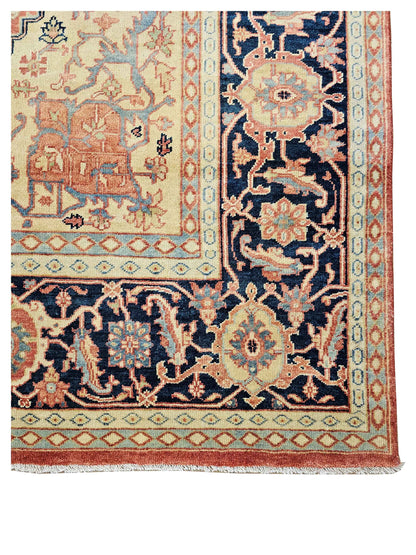 Artisan Gwyneth  Red Black Traditional Knotted Rug