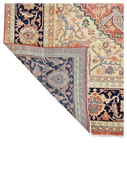 Artisan Gwyneth  Red Black Traditional Knotted Rug