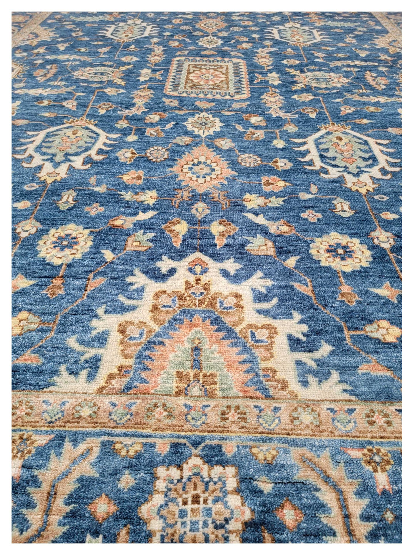 Artisan Florence  Teal Blue  Traditional Knotted Rug