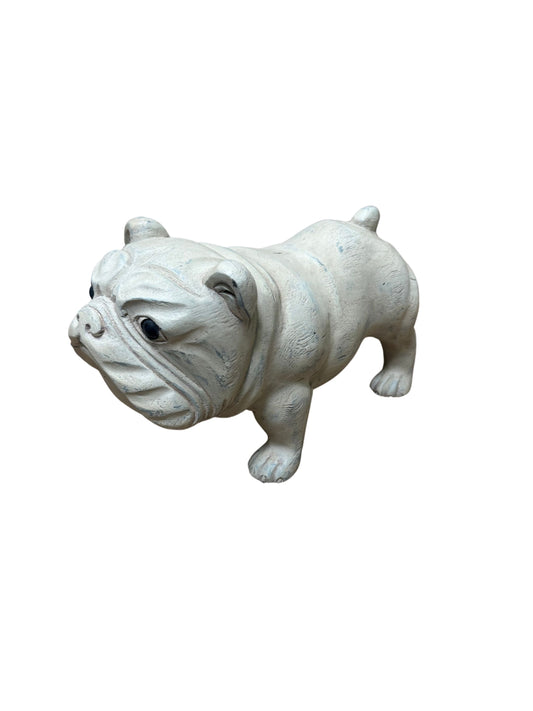 Eclectic Home Accent Wooden Bulldog 2983S Off White Decor Furniture