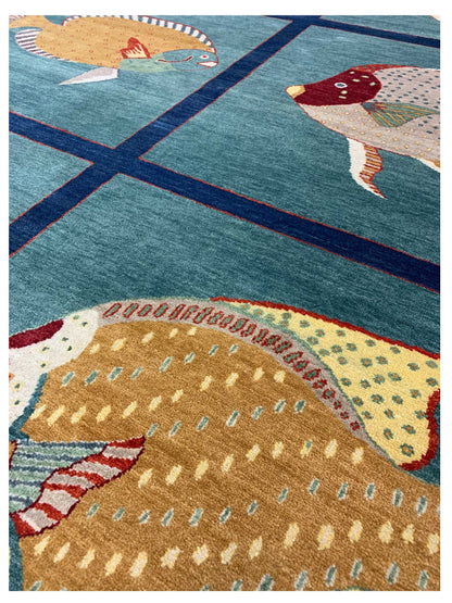 Artisan Lorraine Green Modern Knotted Rug - Rugs - Artisan - Atlanta Designer Rugs