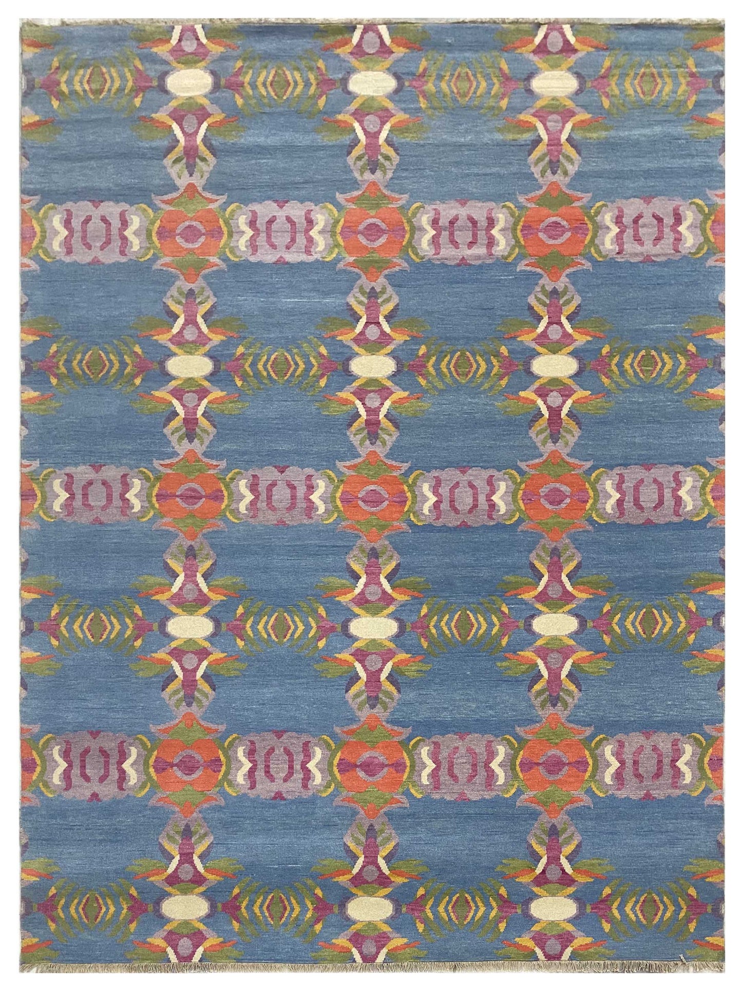 Artisan Blossom-2 Fish Lt.Blue Traditional Knotted Rug