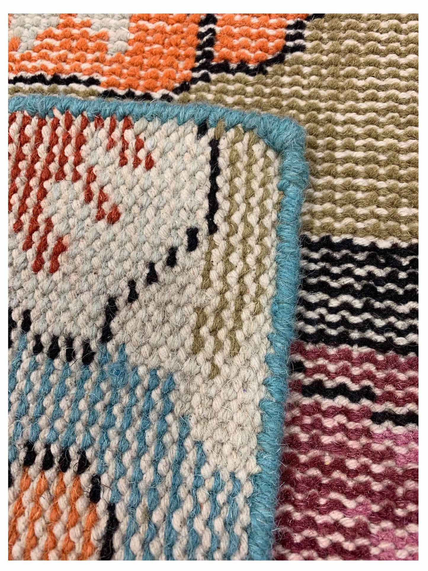 Artisan Viola Red Lt.Blue Transitional Knotted Rug - Rugs - Artisan - Atlanta Designer Rugs