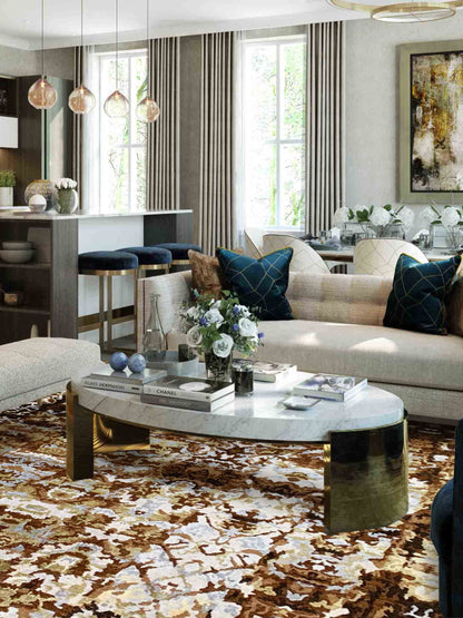 Artisan Abigail  Brown  Transitional Knotted Rug