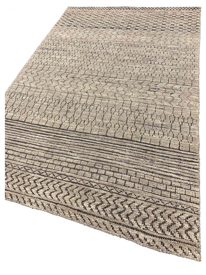 Artisan Viola Charcoal Beige Transitional Knotted Rug - Rugs - Artisan - Atlanta Designer Rugs