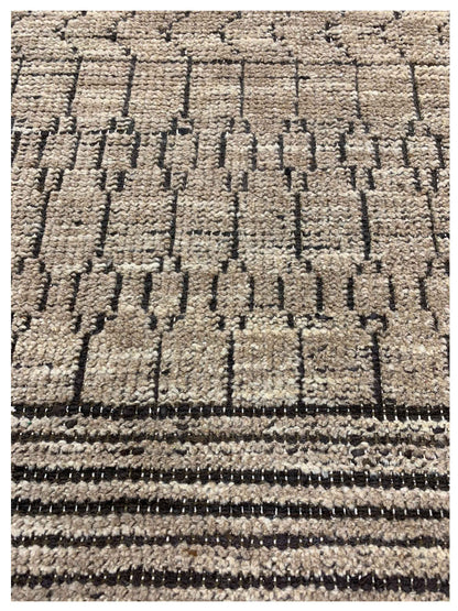 Artisan Viola Charcoal Beige Transitional Knotted Rug - Rugs - Artisan - Atlanta Designer Rugs