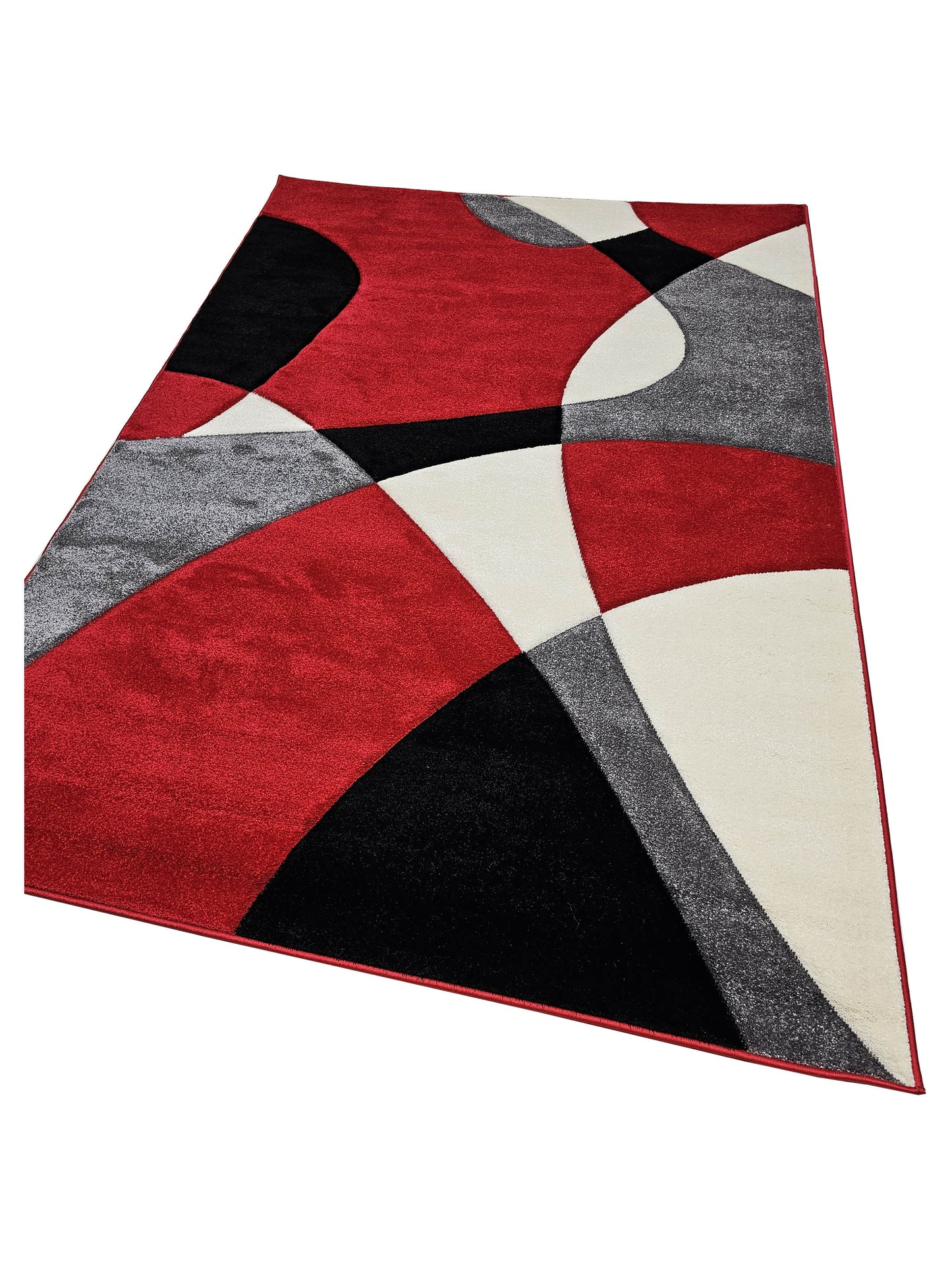 American Cover Design Hollywood  H-284 Red  Modern Machinemade Rug