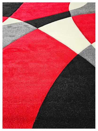 American Cover Design Hollywood H - 284 Red Modern Machinemade Rug - Rugs - American Cover Design - Atlanta Designer Rugs