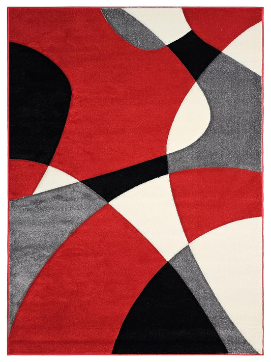 American Cover Design Hollywood  H-284 Red Modern Machinemade Rug