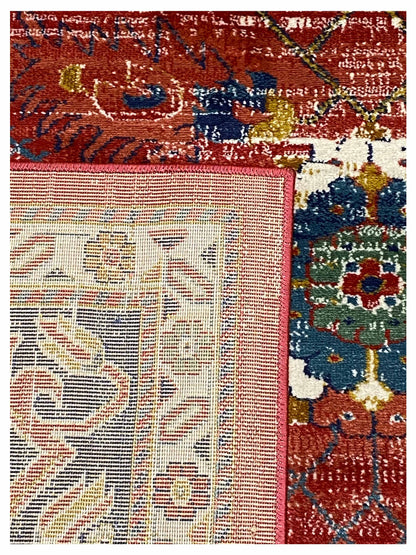 Artisan Laila Dk.Rose Dk.Blue Traditional Machinemade Rug - Rugs - Artisan - Atlanta Designer Rugs