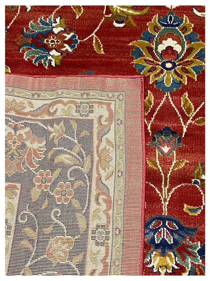 Artisan Laila Dk.Rose Dk.Blue Traditional Machinemade Rug - Rugs - Artisan - Atlanta Designer Rugs