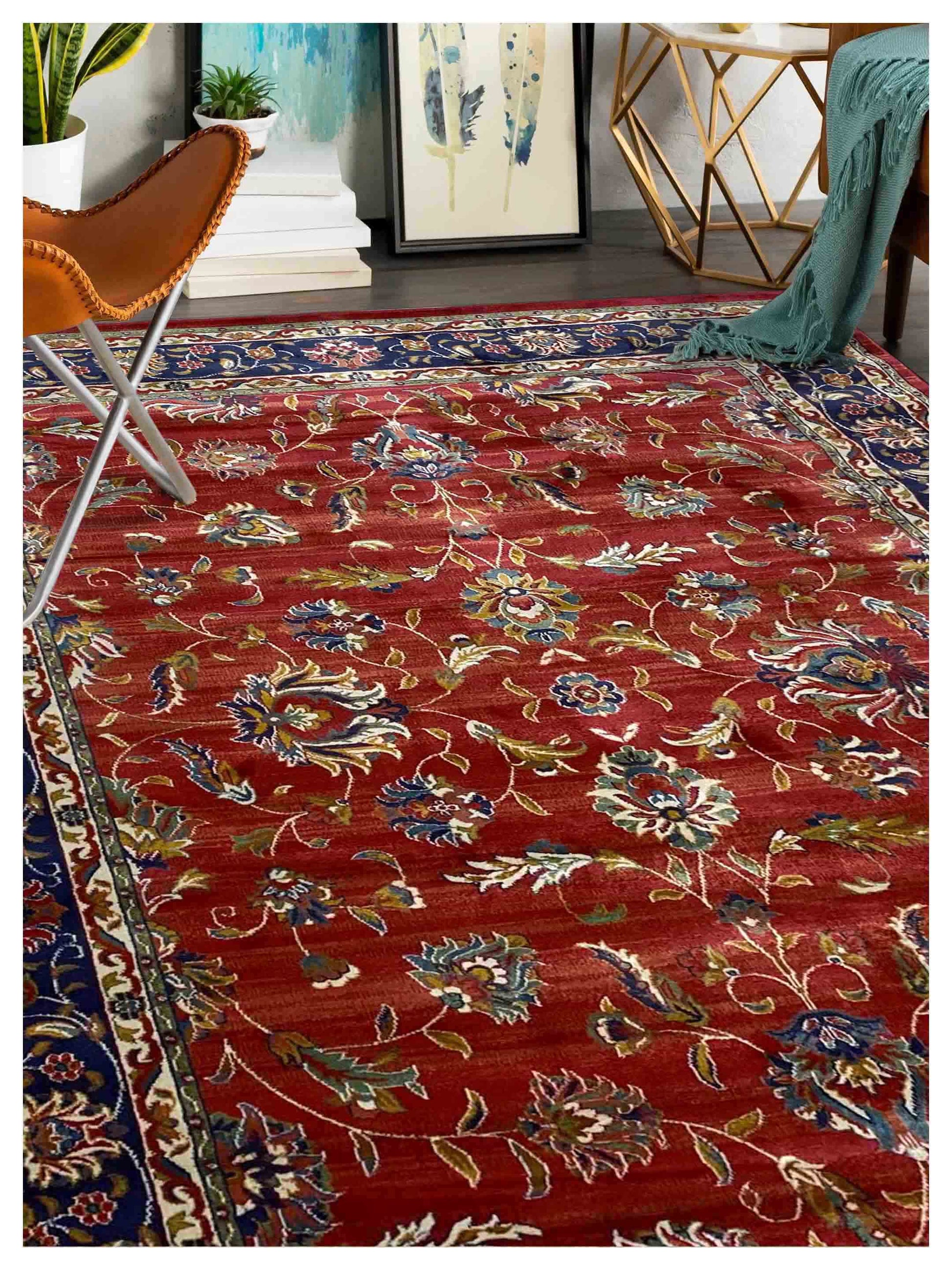 Artisan Laila Dk.Rose Dk.Blue Traditional Machinemade Rug - Rugs - Artisan - Atlanta Designer Rugs