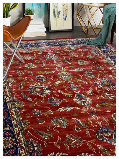 Artisan Laila Dk.Rose Dk.Blue Traditional Machinemade Rug - Rugs - Artisan - Atlanta Designer Rugs