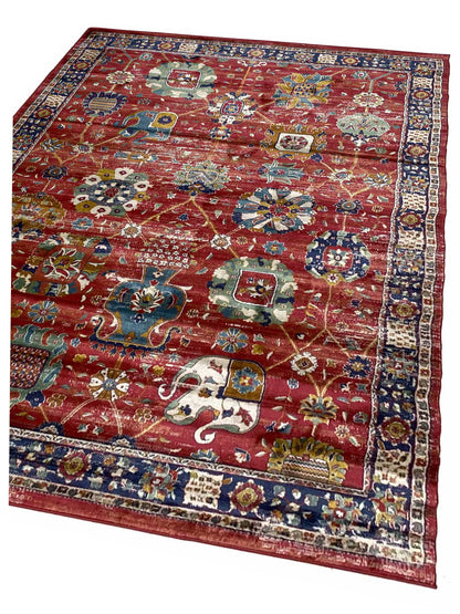 Artisan Laila Dk.Rose Dk.Blue Traditional Machinemade Rug - Rugs - Artisan - Atlanta Designer Rugs