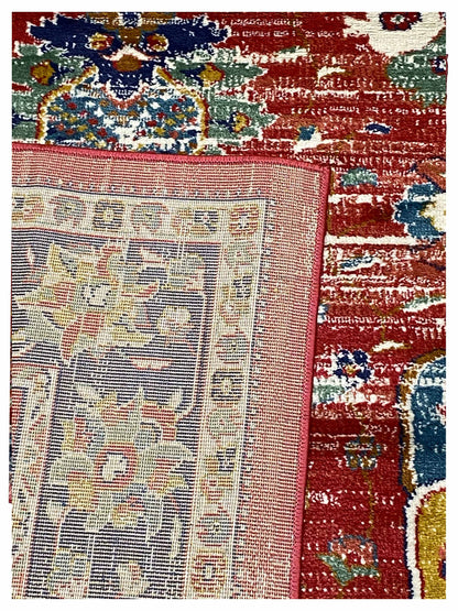 Artisan Laila Dk.Rose Dk.Blue Traditional Machinemade Rug - Rugs - Artisan - Atlanta Designer Rugs