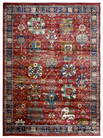 Artisan Laila Dk.Rose Dk.Blue Traditional Machinemade Rug - Rugs - Artisan - Atlanta Designer Rugs