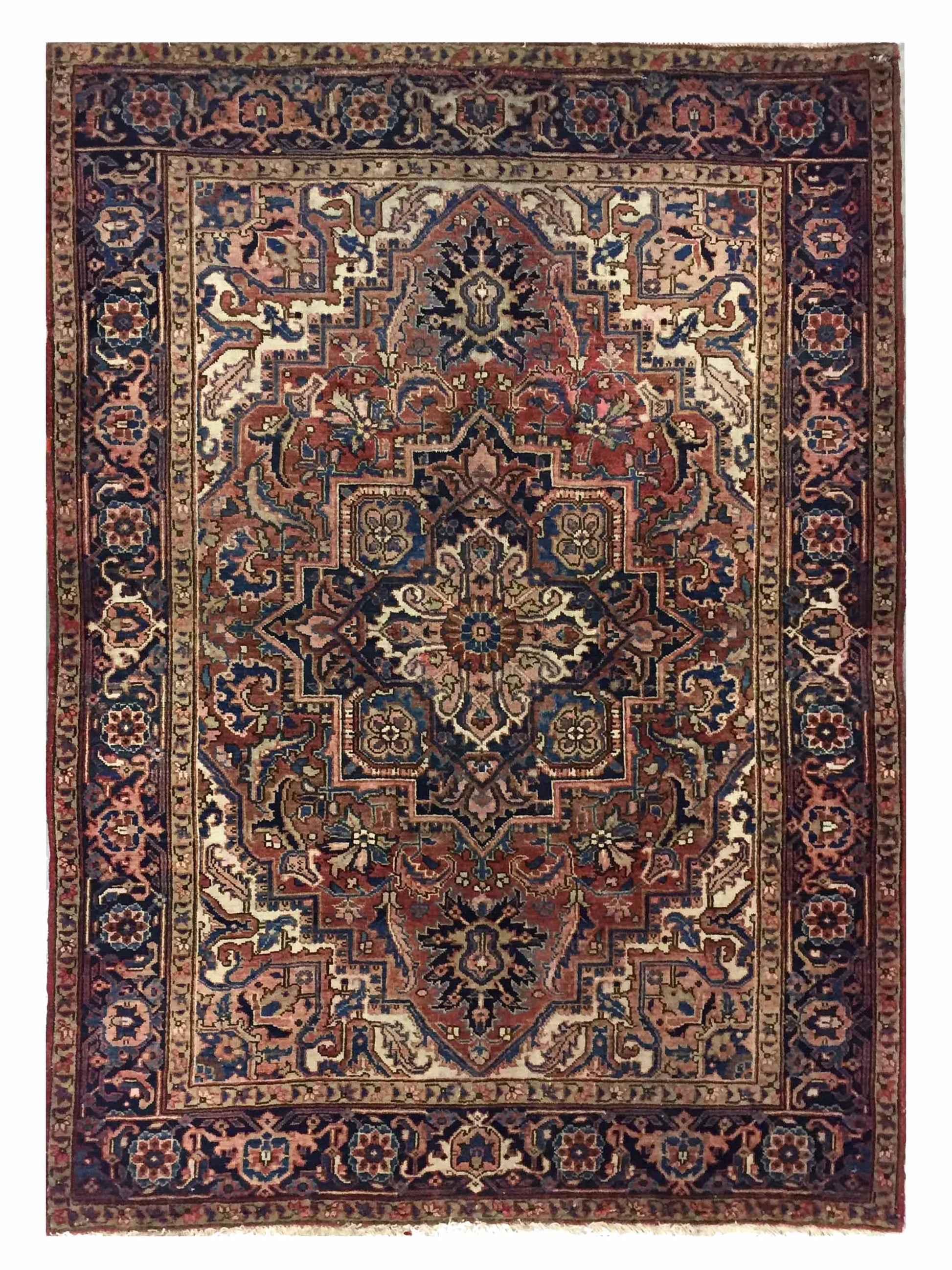 Artisan Annette Heriz 4.8-6.3 Rust Antique Knotted Rug